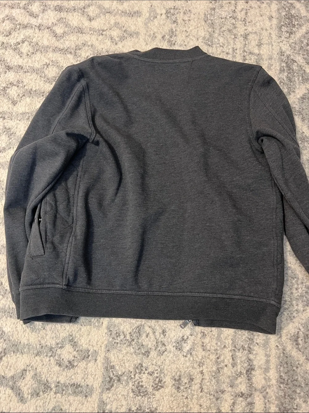 Banana Republic Quilted Bomber Jacket in Charcoal
